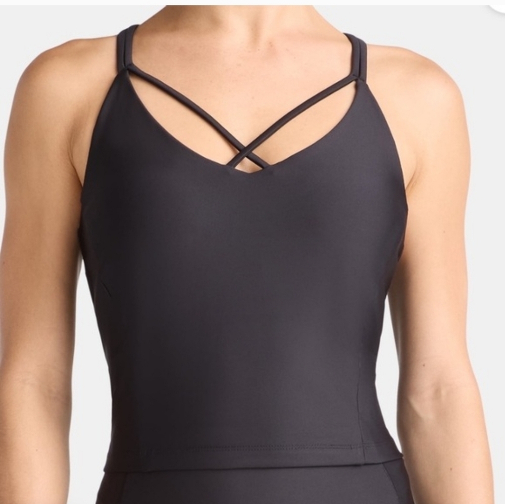 Bundle Of Avia Black And Brown Crisscross Crop Top